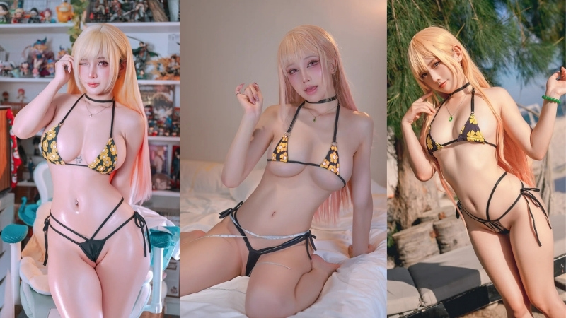 Marin Kitagawa Cosplay Mặc Quần Chíp Micro Siêu Nhỏ Làm “Lộ Hết”… 🔞